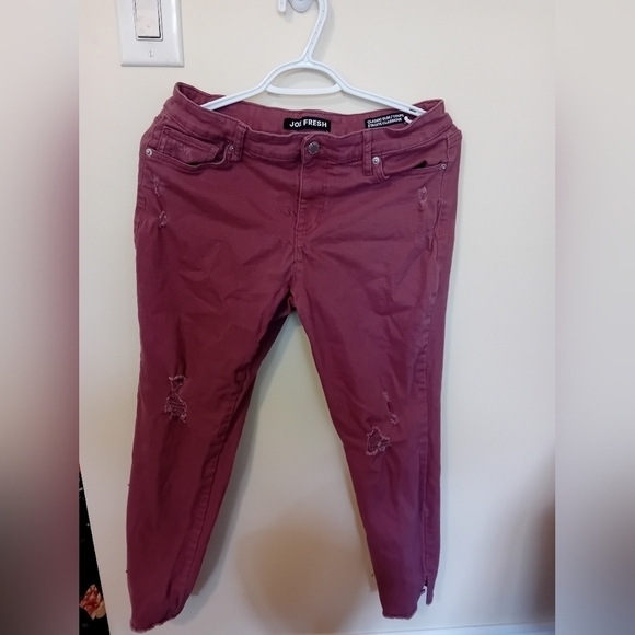 Joe Fresh Light Burgundy Womens Casual Jeans Distressed Size‎ 29 - Picture 2 of 7